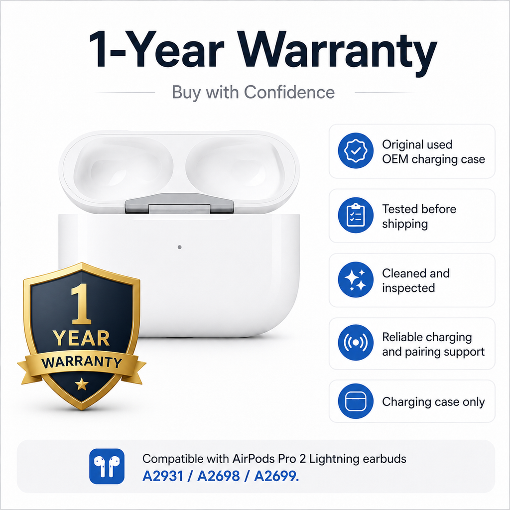 Original Used AirPods Pro 2nd Generation Lightning A2700 Charging Case Replacement – Genuine OEM Charging Case Only for A2931 A2698 A2699 Earbuds